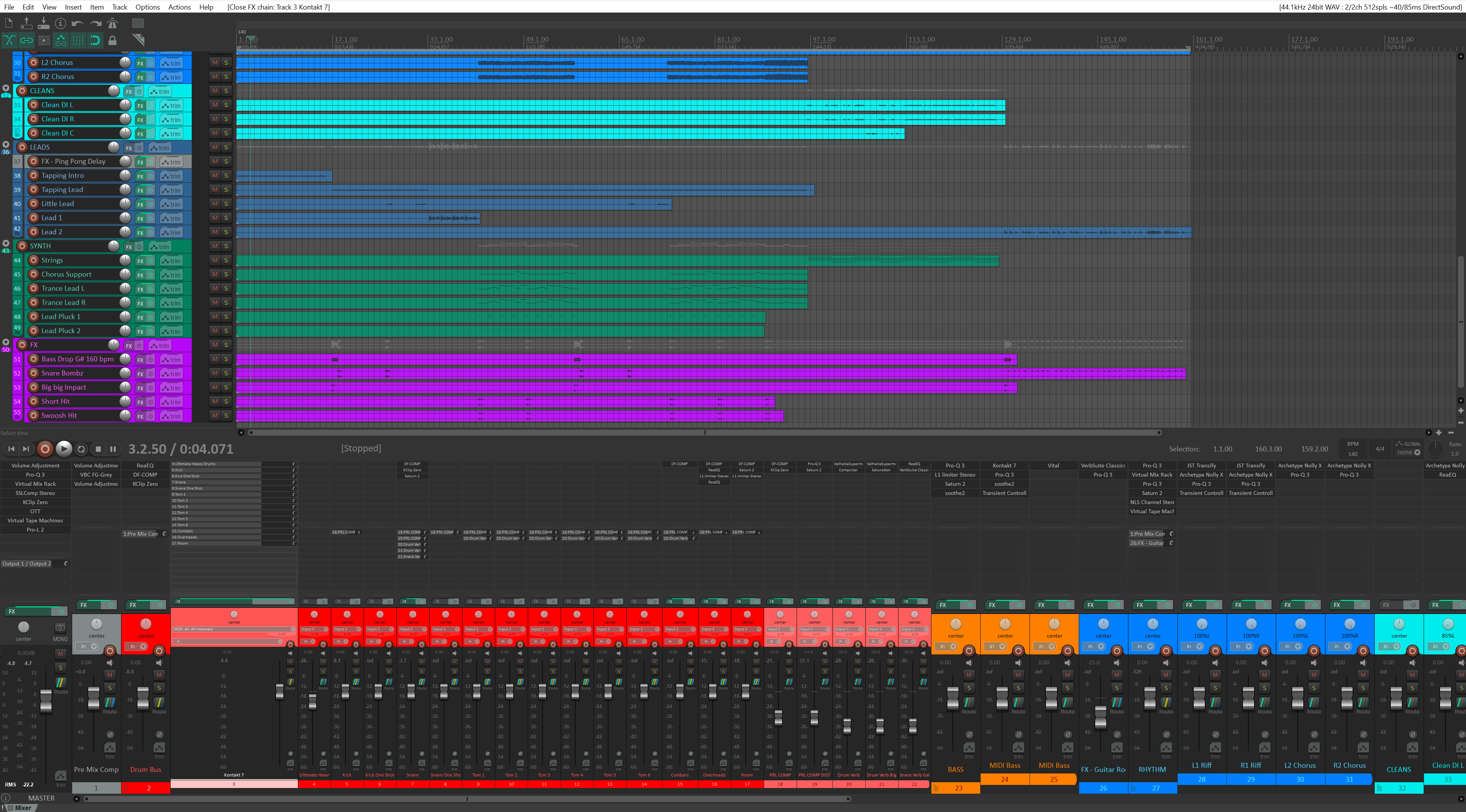 Mix-Ready DAW Template Erra Drift Mixing Songwriting Modern Metal Metalcore UHD MDL Tone Drums Neural DSP Reaper