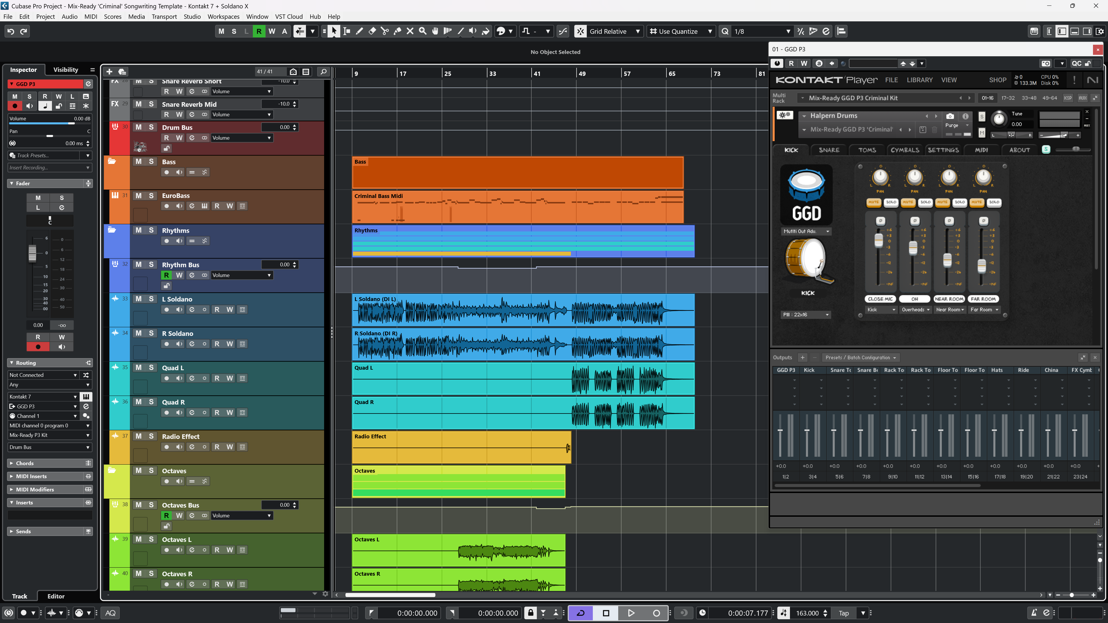 Mix-Ready GGD P3 Matt Halpern GetGood Drums Criminal DAW Songwriting Mixing Template Periphery Hardcore Modern Metal Rock Cubase
