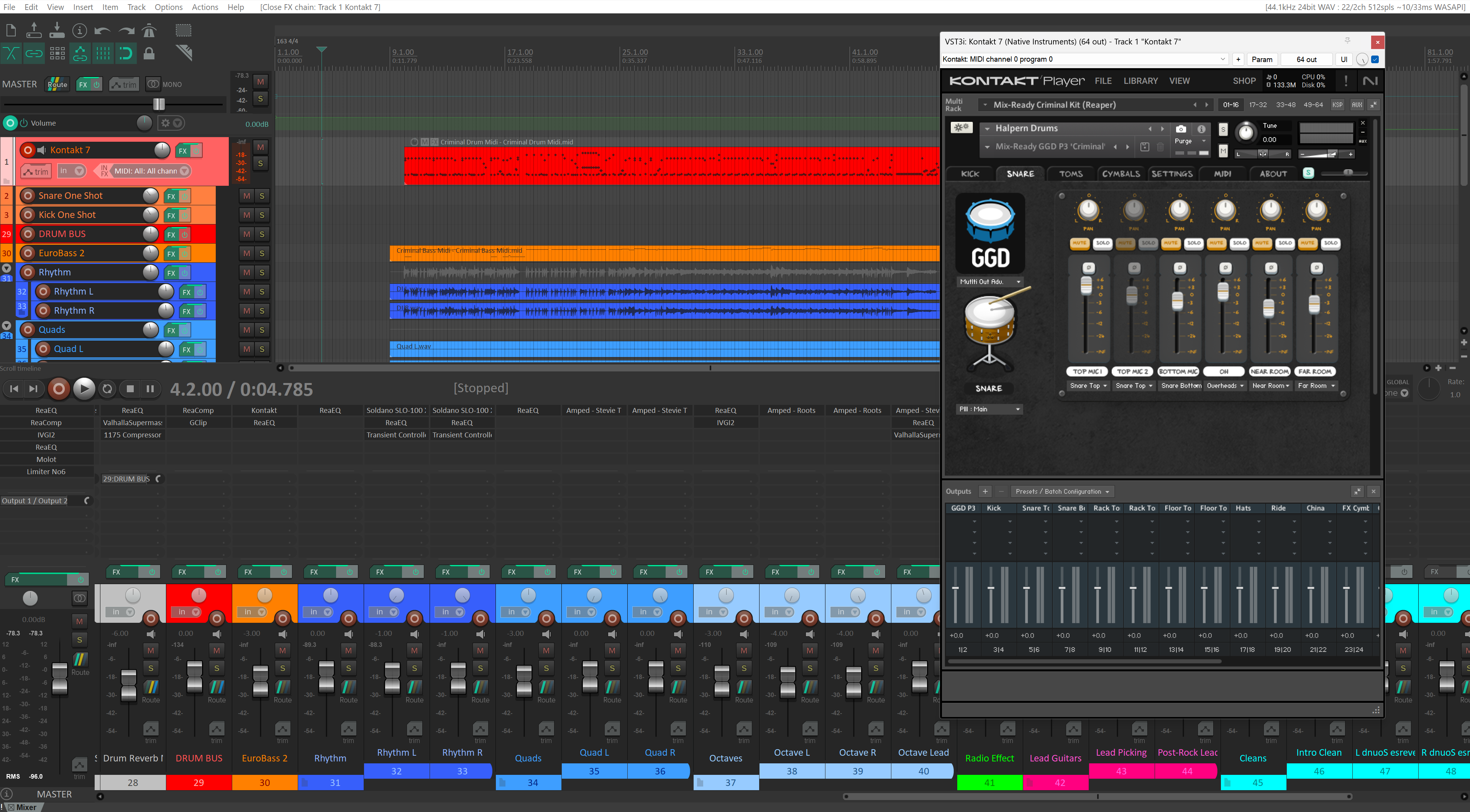 Mix-Ready GGD P3 Matt Halpern GetGood Drums Criminal DAW Songwriting Mixing Template Periphery Hardcore Modern Metal Rock Reaper