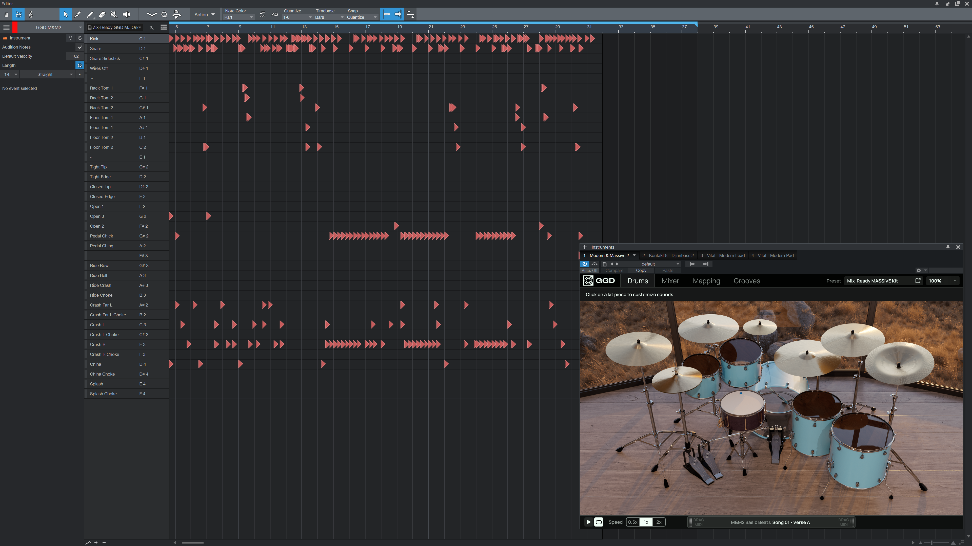 Mix-Ready MASSIVE Songwriting Template DAW GGD Modern & Massive 2 Nolly Matt Halpern Periphery Rock Pop Punk Alternative Djent Metalcore Drums Mixing Studio One S1 Custom Drum Map