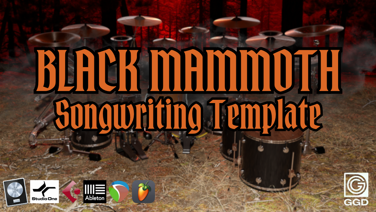 Mix-Ready Black Mammoth Deathcore Deathmetal Songwriting Template DAW GGD Invasion 2 Fit for an Autopsy Death Metal Progressive Alternative Djent Metalcore Drums Mixing DAW pre-mixed Cubase Logic Reaper Studio One Ableton FL Studio