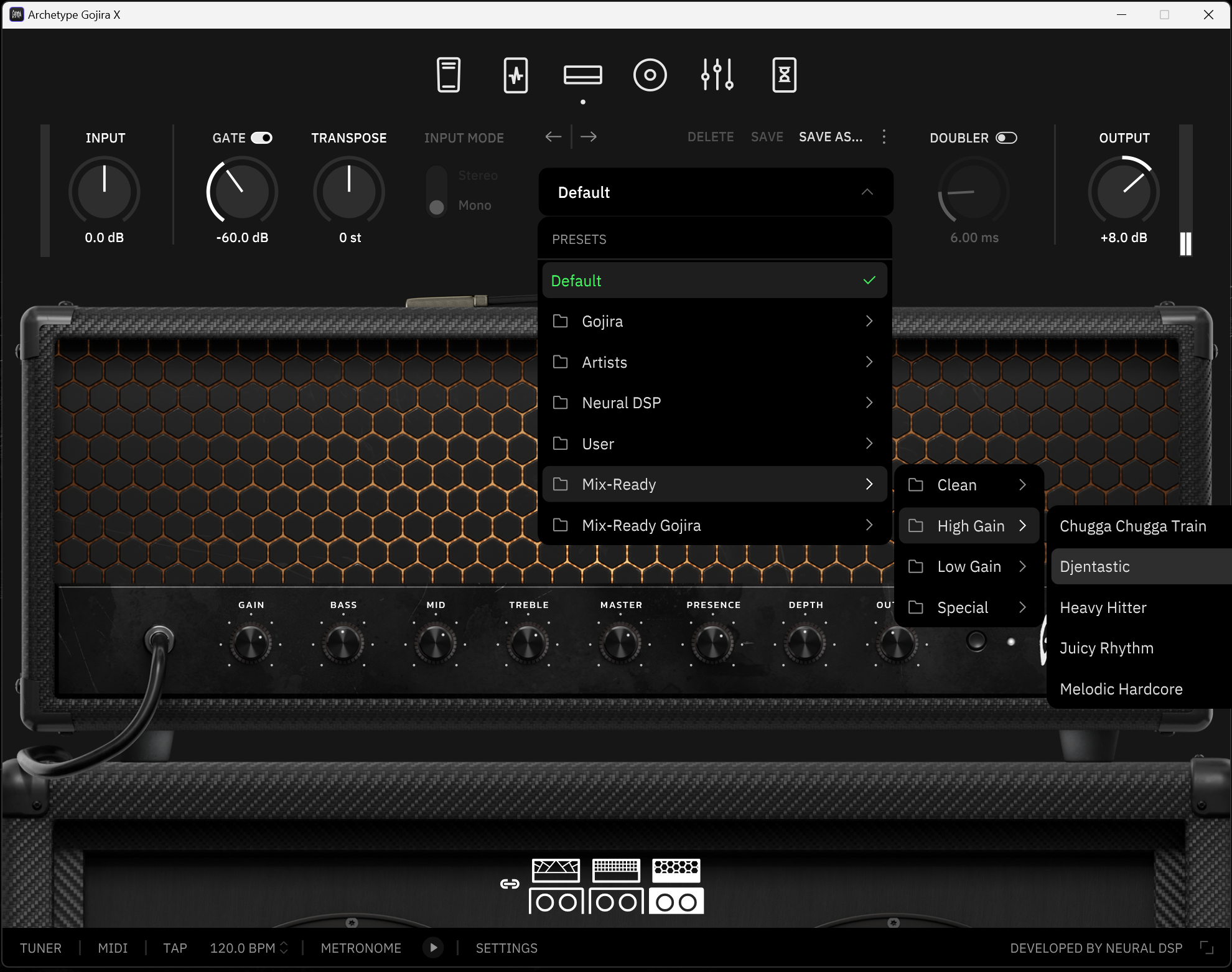 Mix-Ready Neural DSP Archetype Gojira X presets Tone Pack Mixing Clean Tone High Gain Djent Metalcore Quad Cortex