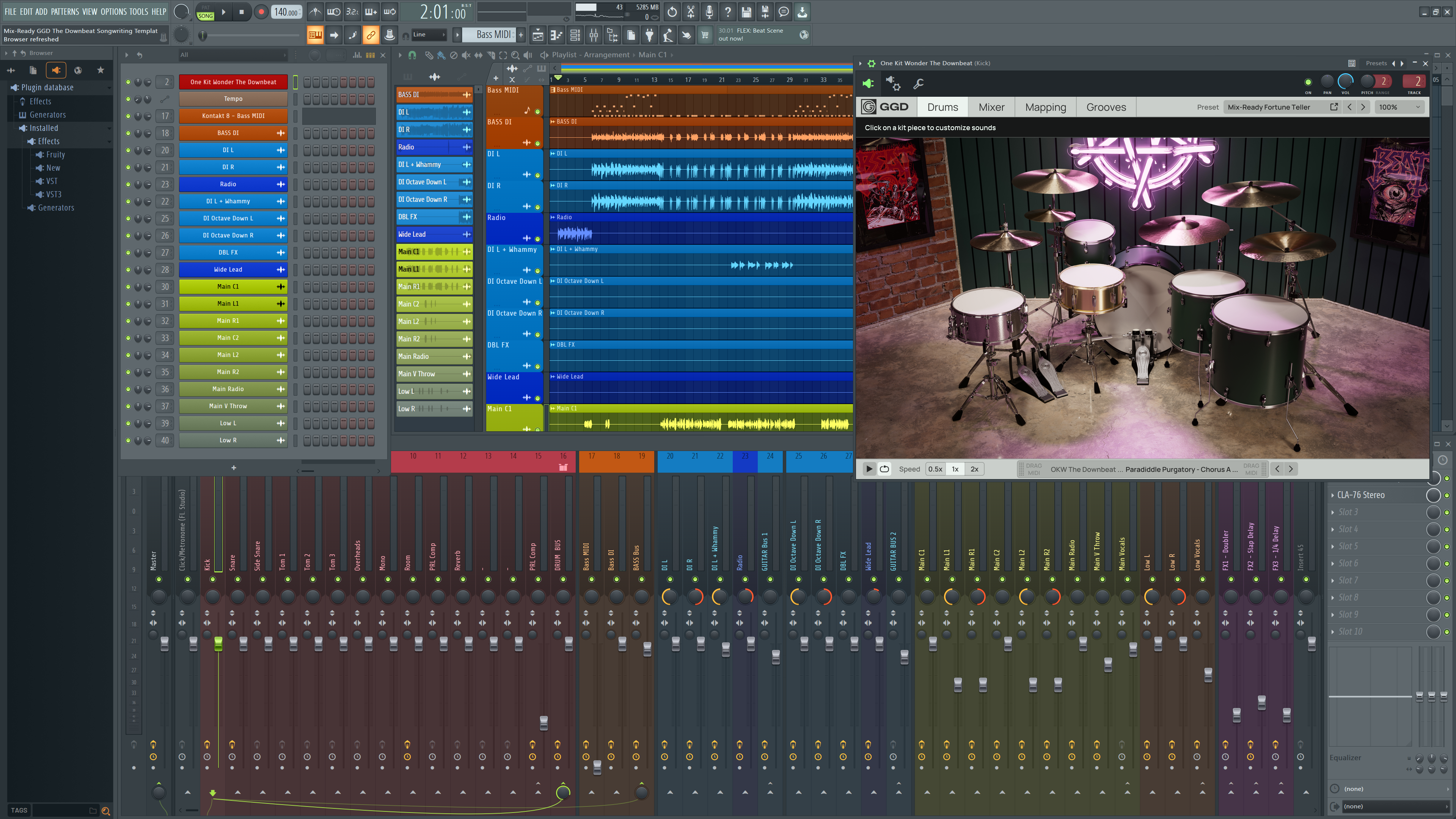 Songwriting Template "The Downbeat"